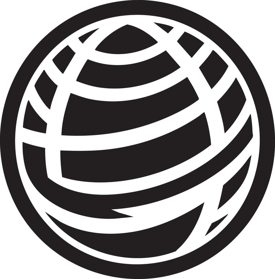 Abstract Globe Symbol with Global Connections and Technology vector