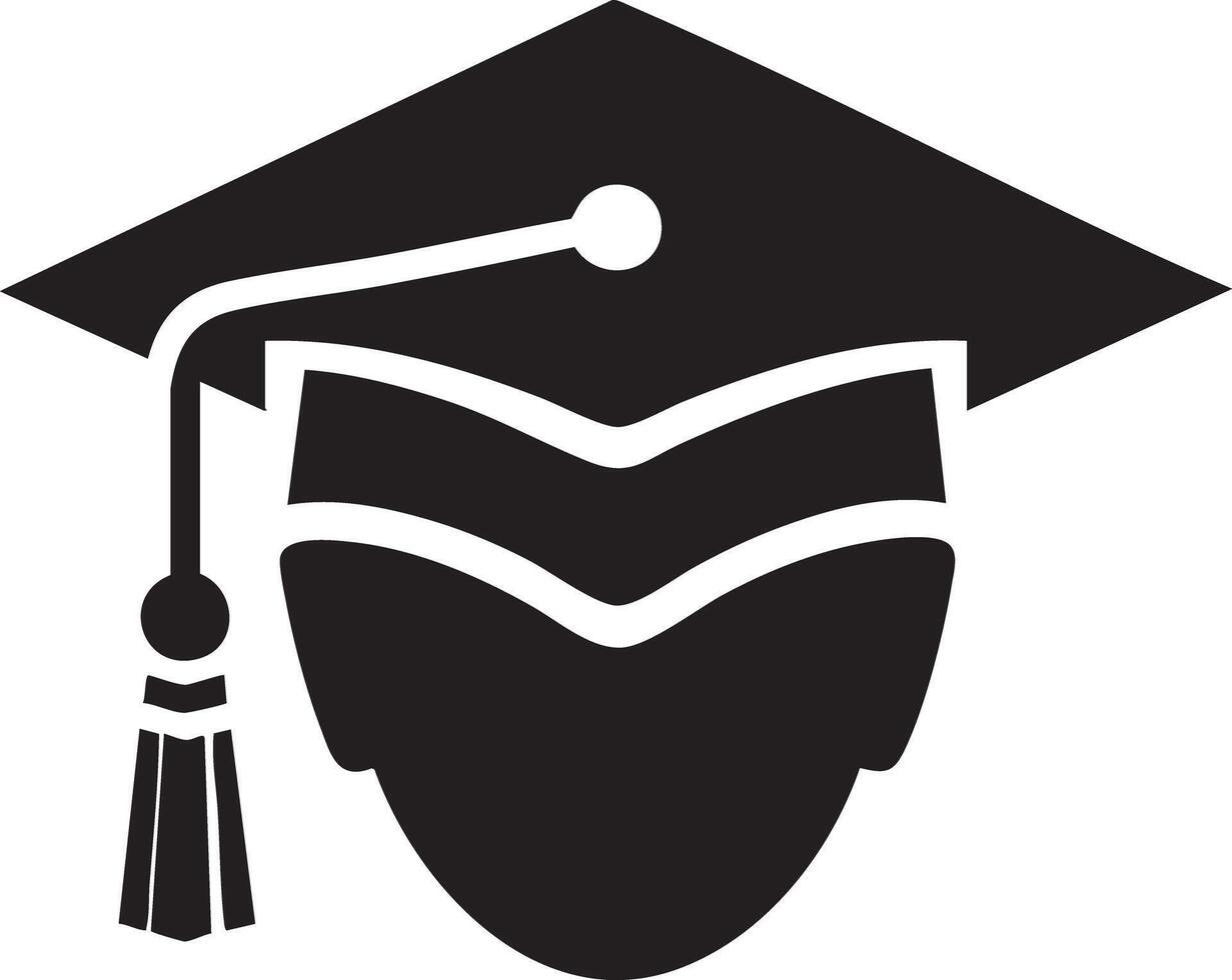 Graduation Cap Icon for Education and Academic Success vector