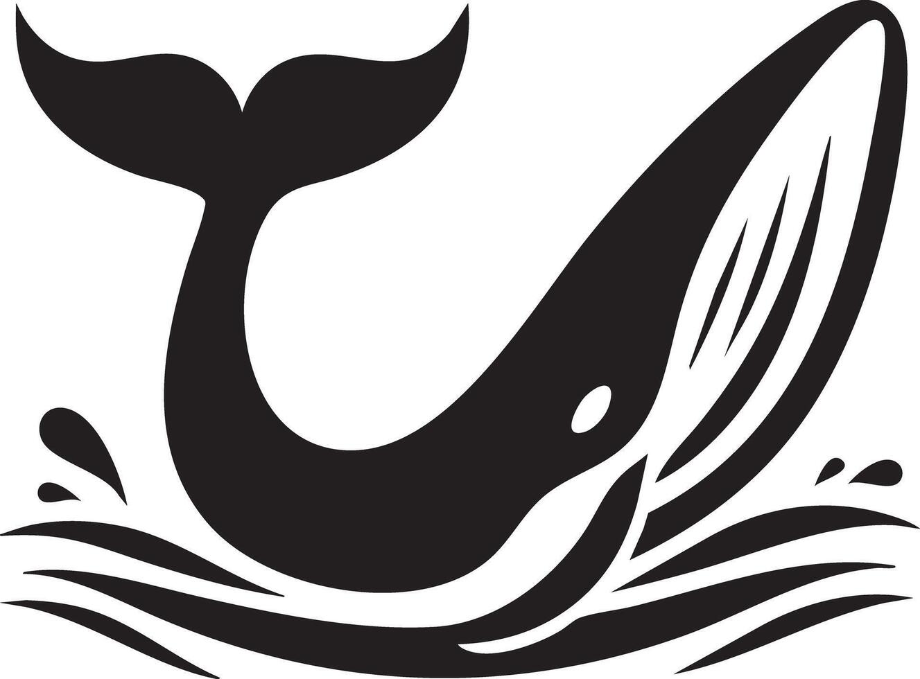 Majestic whale breaching ocean waves a powerful symbol of marine life freedom vector
