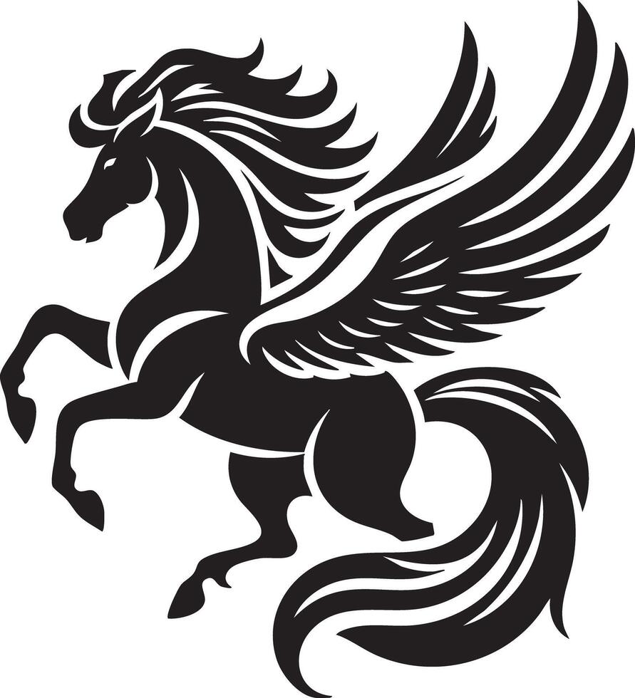 dynamic flying pegasus vector