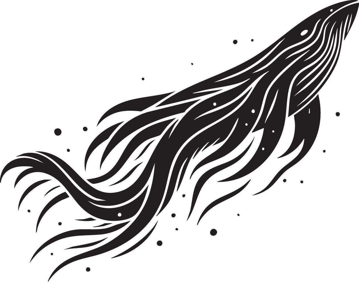 Mystical Whale Swimming Through Cosmic Stars in a Dreamy Galaxy vector
