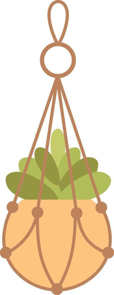 Hanging plants in macrame create a vibrant connection to nature indoors, enhancing the cozy and stylish ambiance perfect for home decor and appealing to plant enthusiasts vector