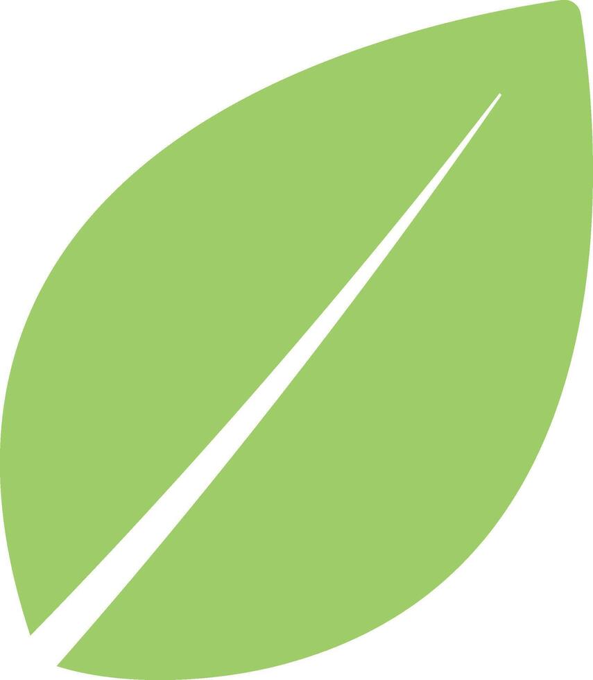 Simple green leaf symbolizing environmental concepts, including nature, growth, sustainability, and eco consciousness, promoting a message of ecological awareness vector