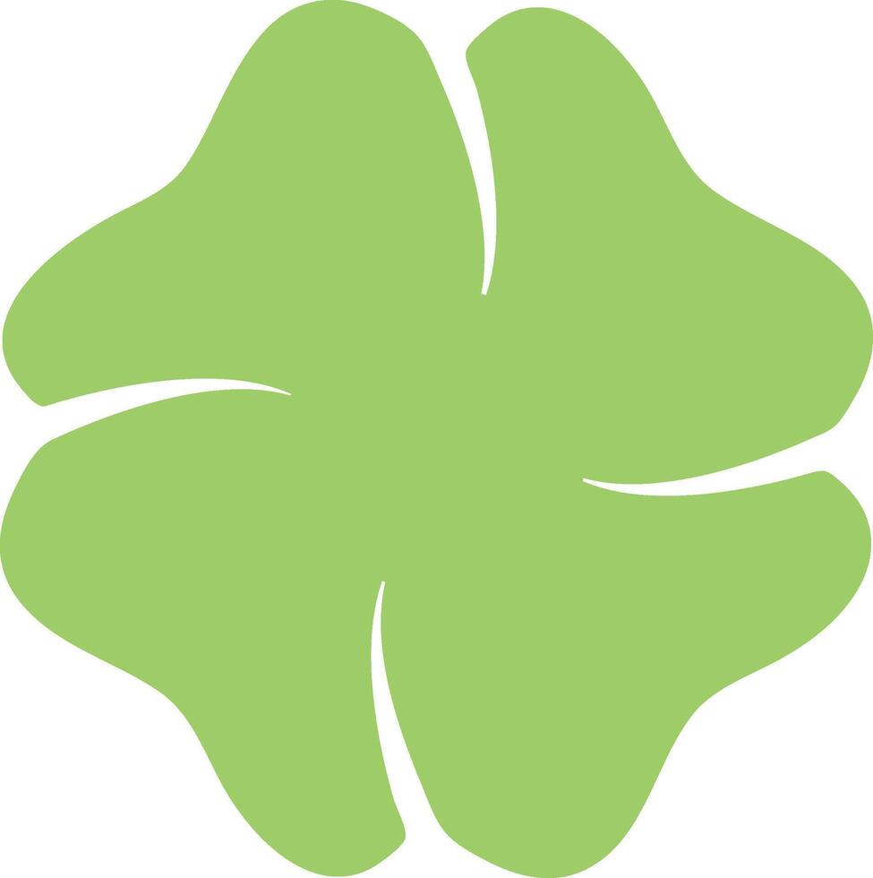 Light green four leaf clover representing luck, fortune, and prosperity, perfect for St. Patrick's Day festivities or Irish themed designs, embodying hope and charm vector