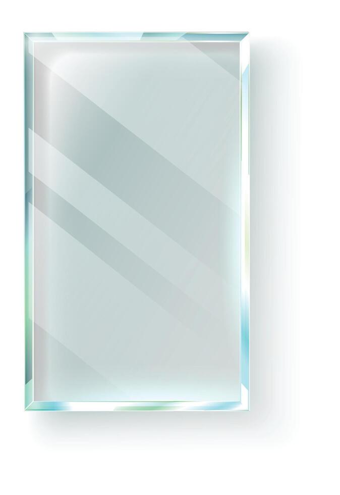 Glass plate reflecting light creating beautiful diagonal shadows on white background, perfect for displaying products or adding a touch of elegance to any design vector