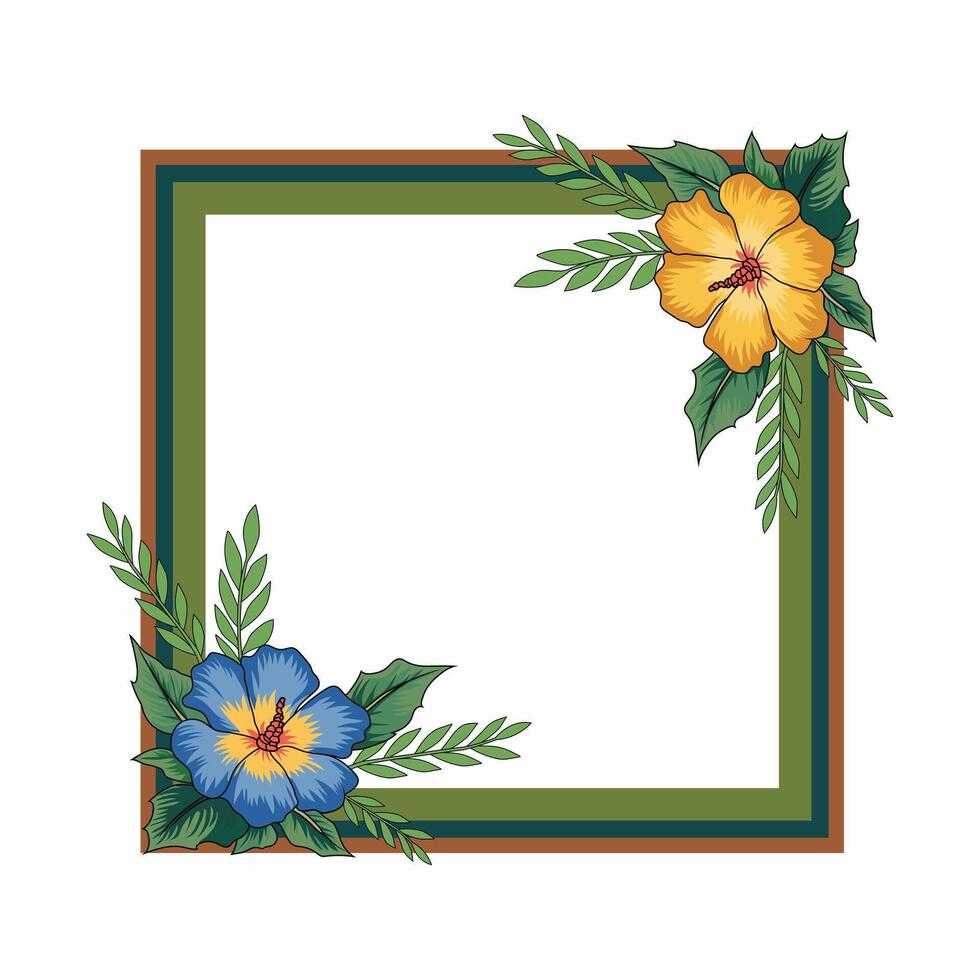 Floral frame design. vector