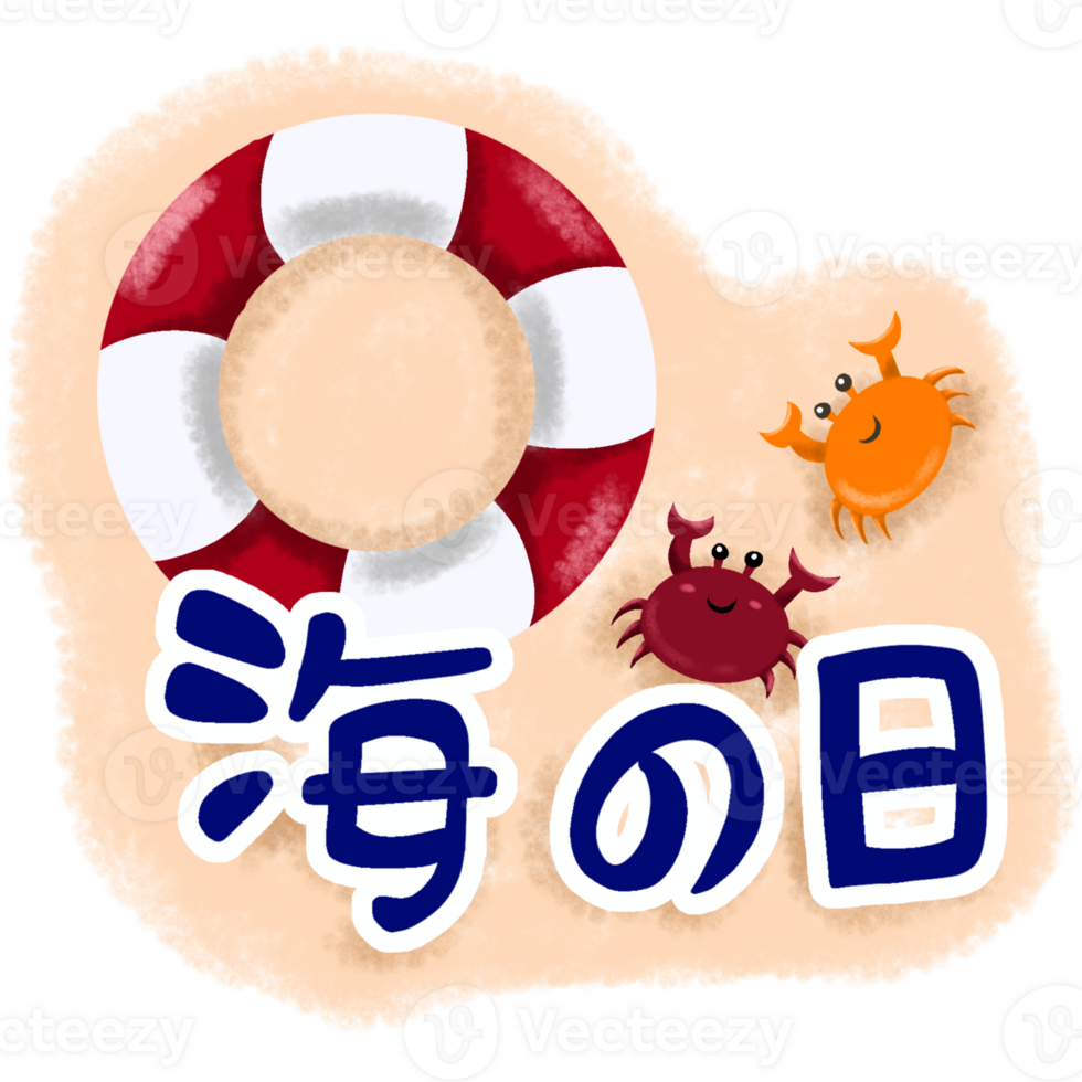 Japanese marine day with crabs png
