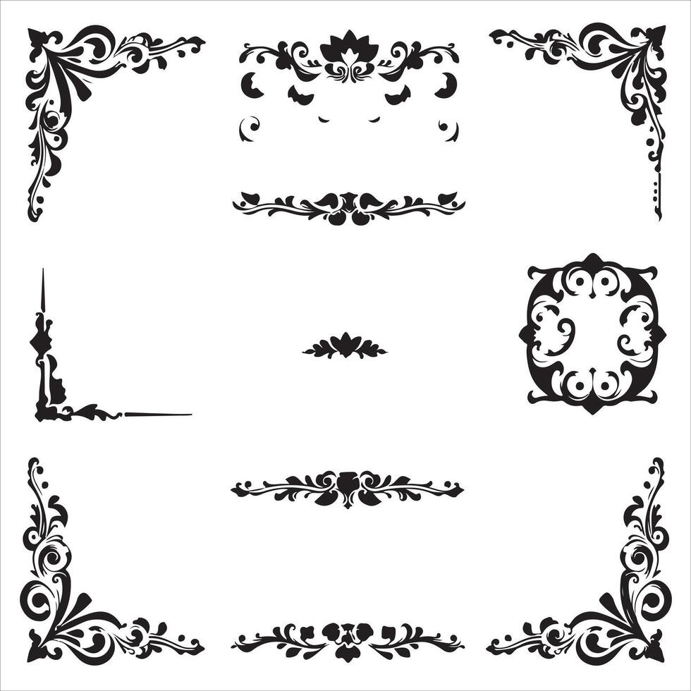 Decorative borders and frames vector
