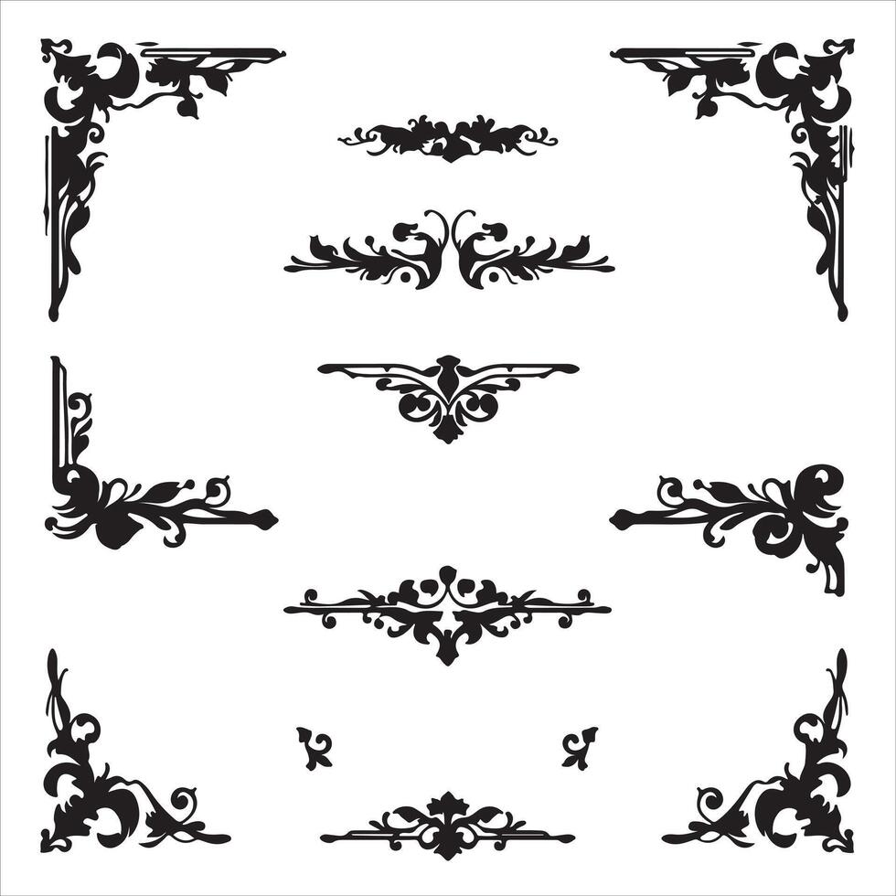 Decorative frame set vector