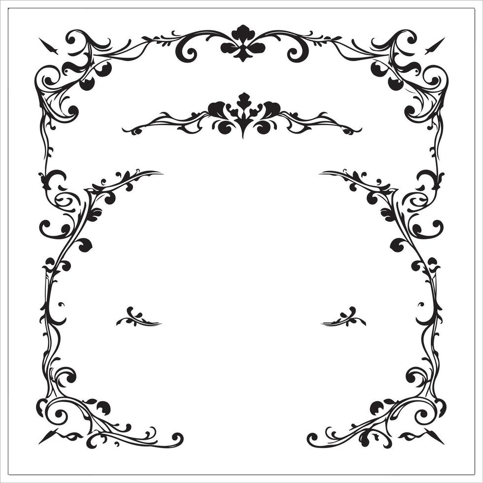 Decorative frame with floral design vector