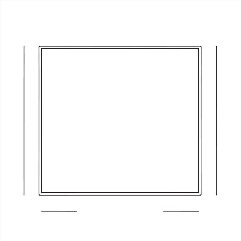 A square frame with a white border vector