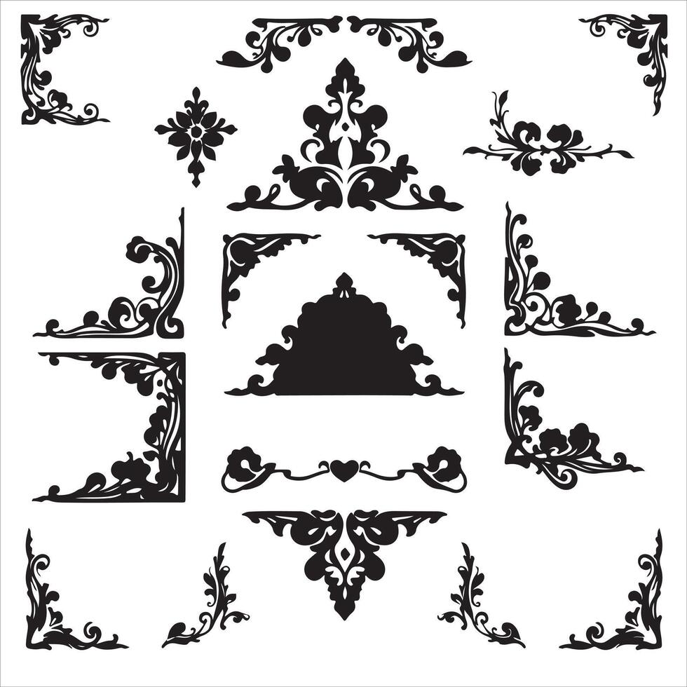 Set of ornamental elements vector
