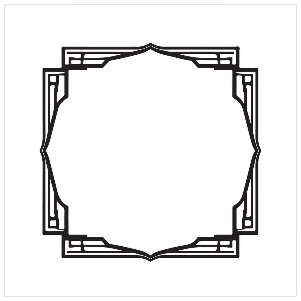 Art deco frame vector