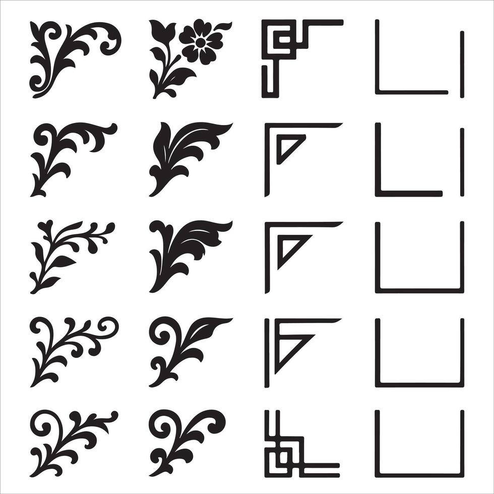 A set of decorative elements for the design vector