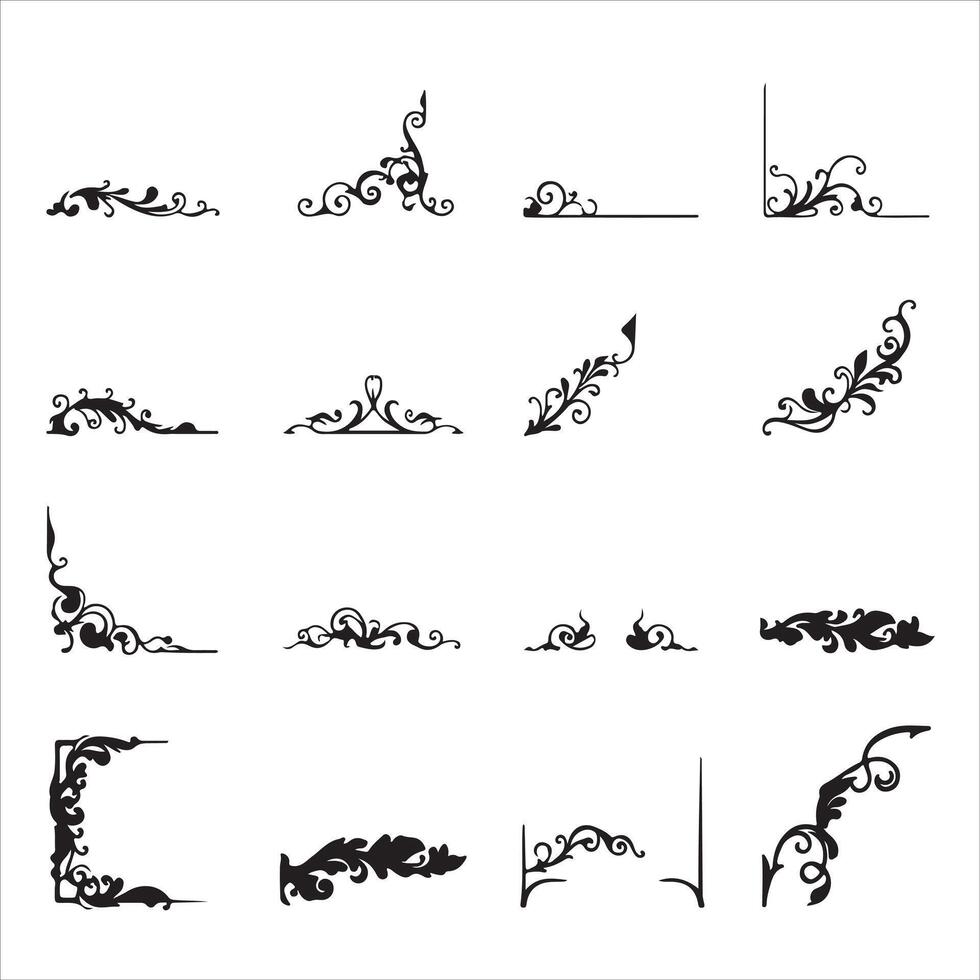Set of decorative elements vector
