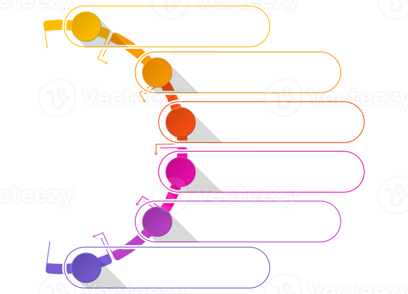 Modern infographic 6 steps, process or options png