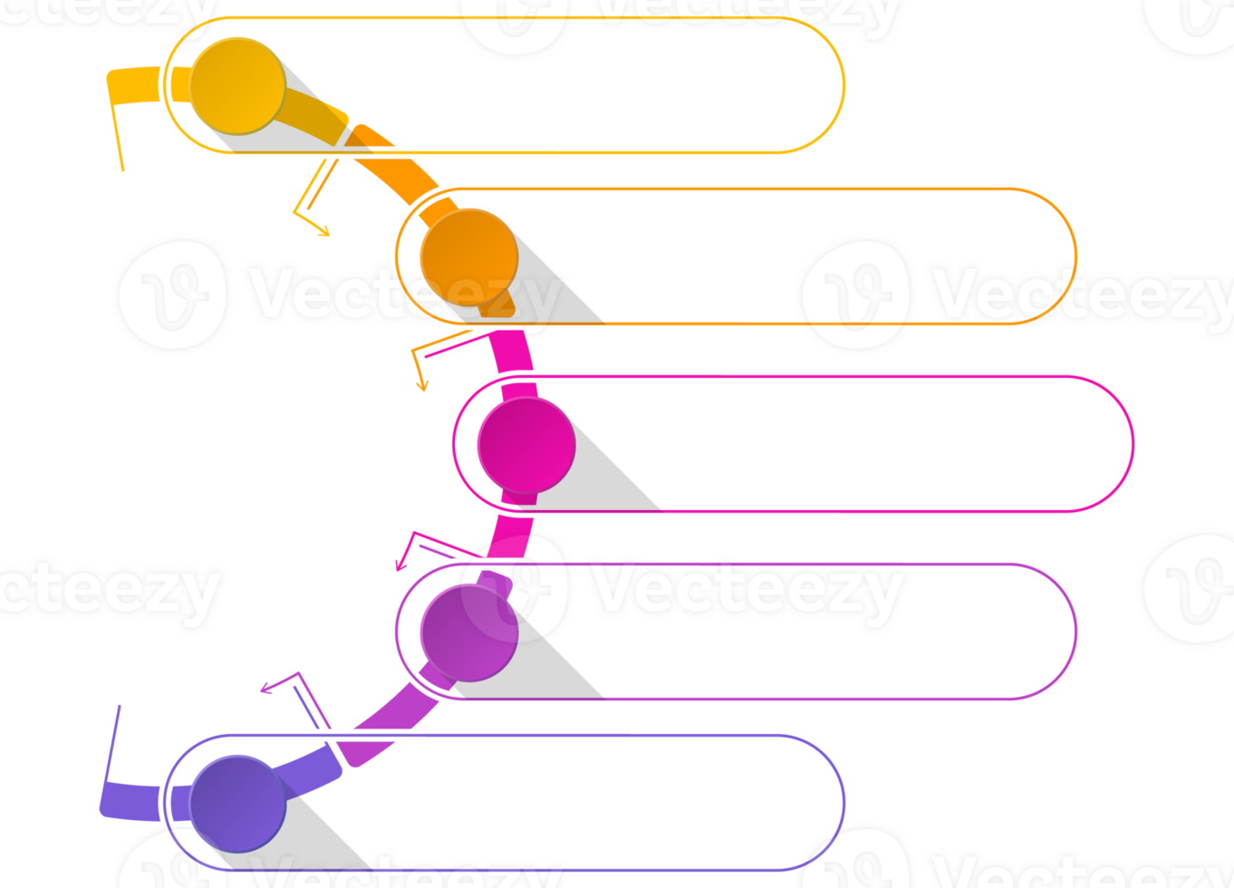 Modern infographic 5 steps, process or options png