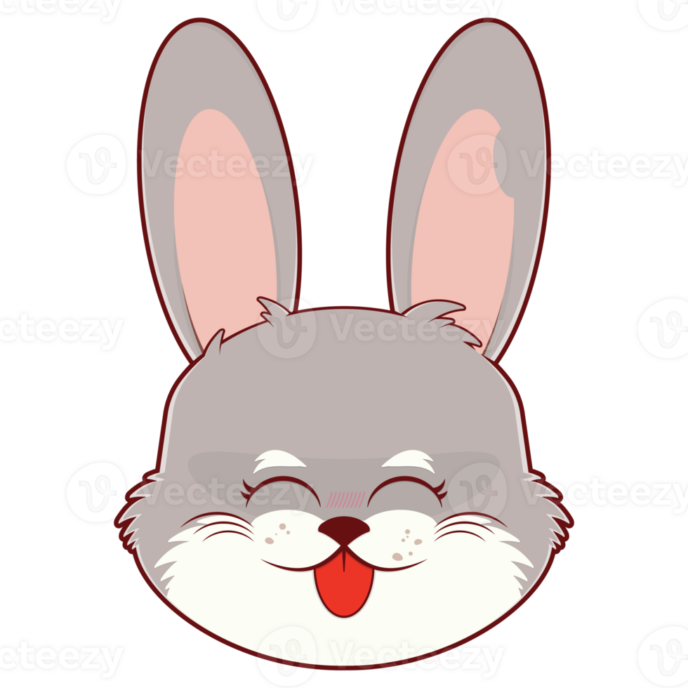 cute rabbit playful character png
