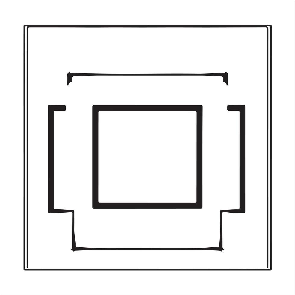 A square with a square in the middle vector