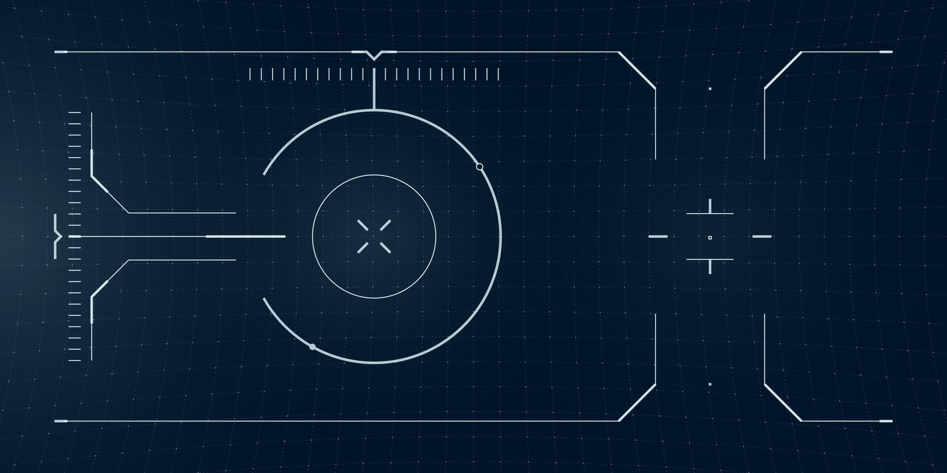 Glitch infused HUD interface with cyberpunk frame and holographic blueprint. Tactical overlay simulates fpv drone vision with user data and sci fi distortion. vector