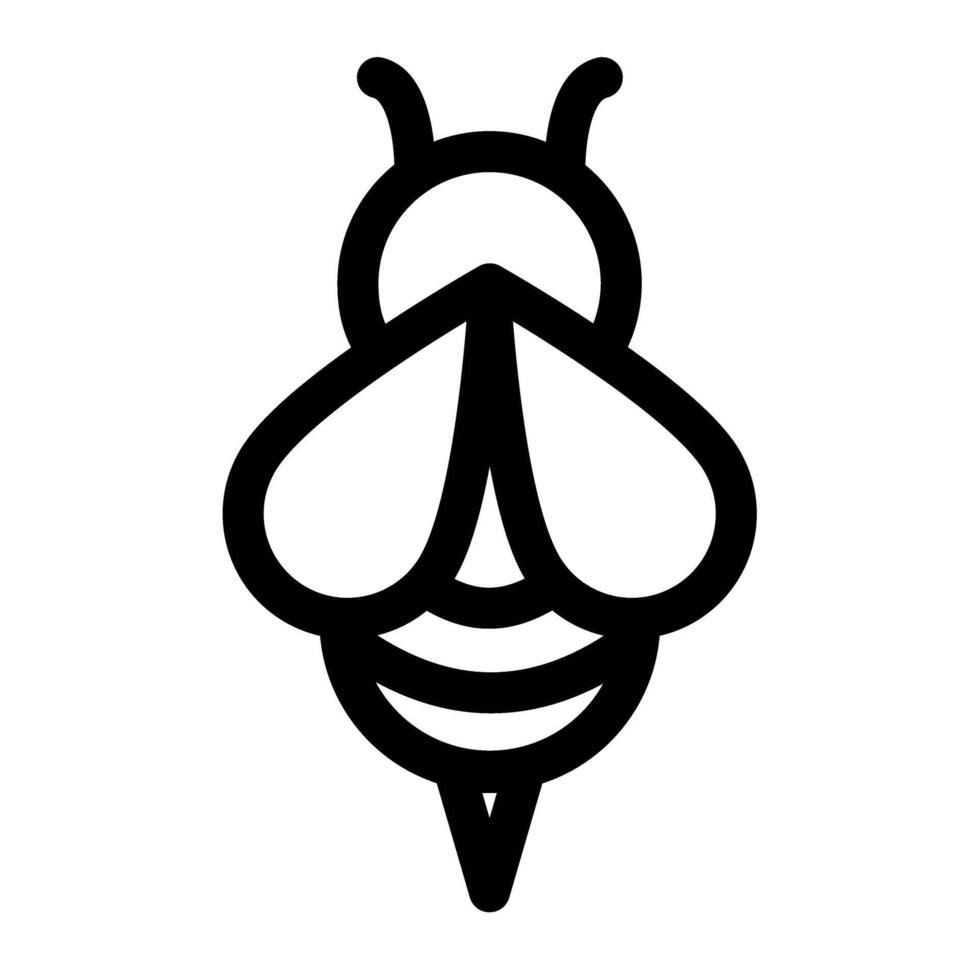 Bee symbol - Ecological farming icon vector