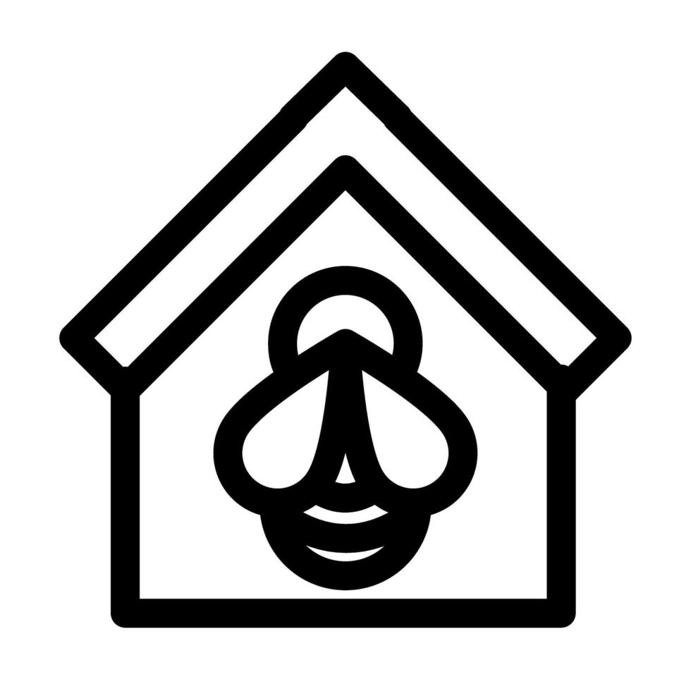 Artificial bee housing symbol - Ecological farming vector