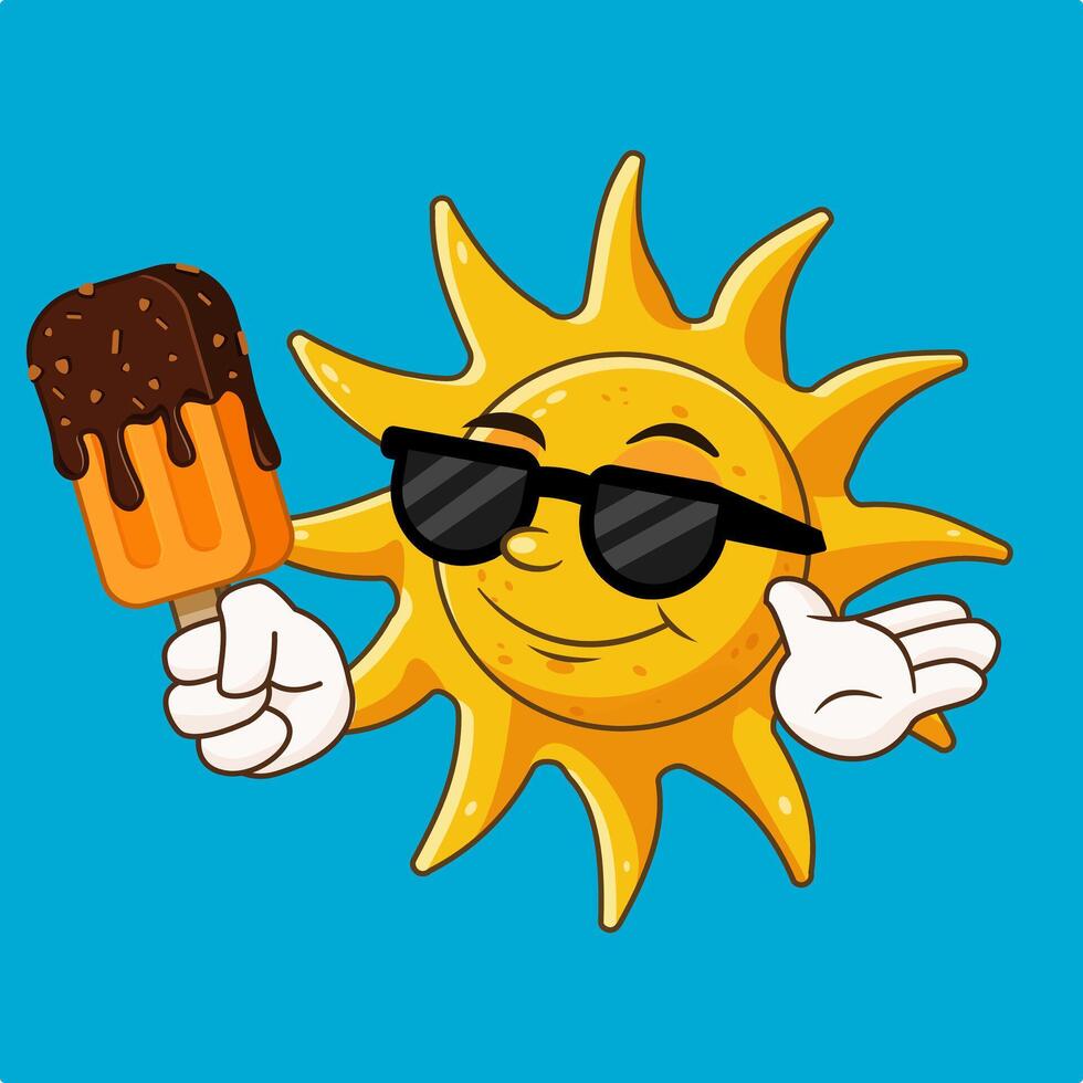 Sun Mascot Illustration vector