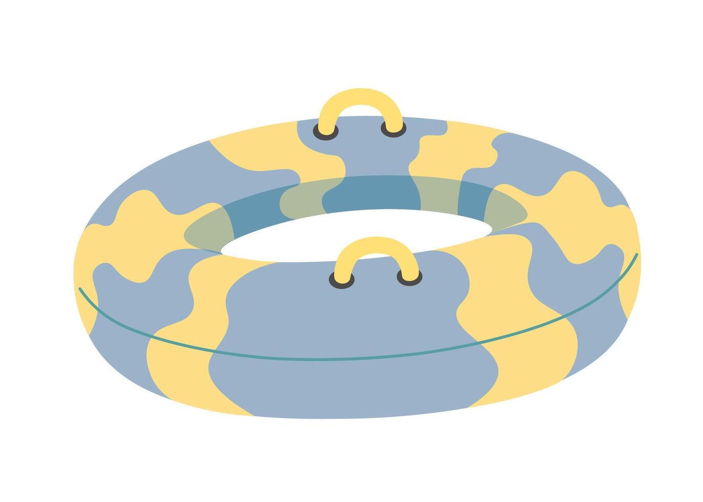 inflatable ring with wavy stripes vector