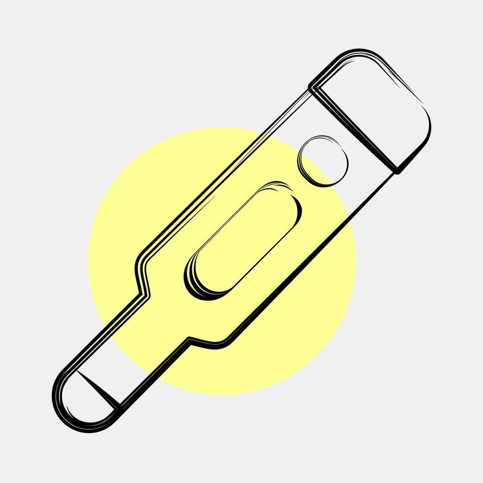 Icon thermometer. Medical elements. Icon in color spot style. vector