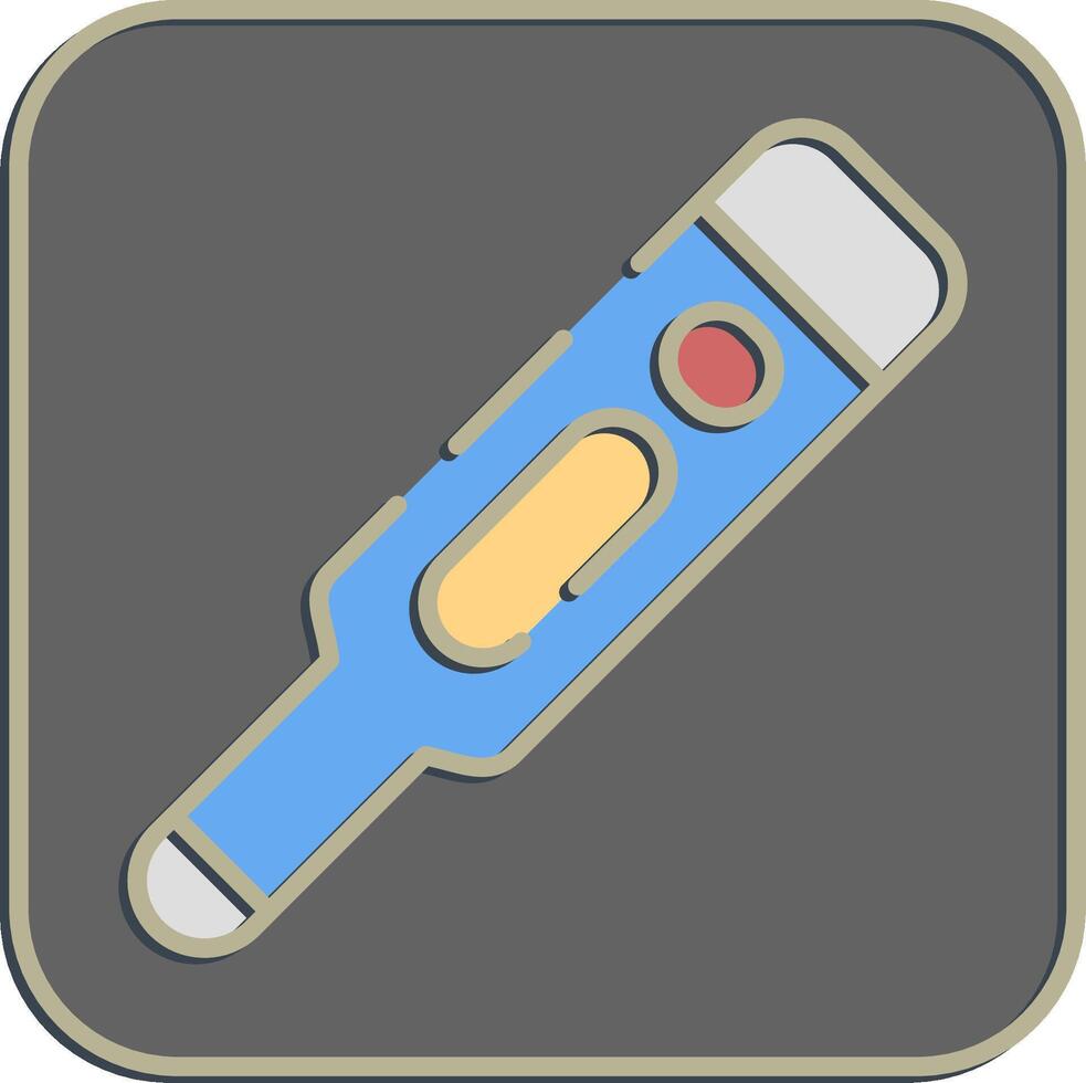 Icon thermometer. Medical elements. Icon in embossed style. vector