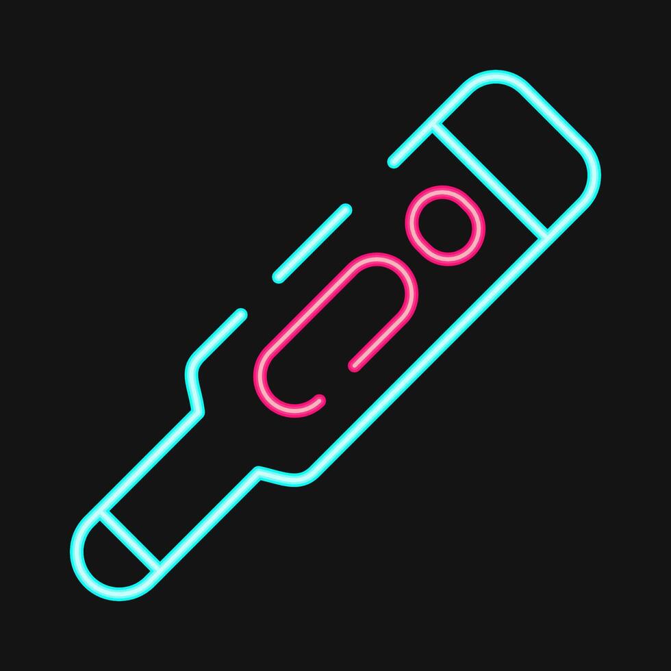 Icon thermometer. Medical elements. Icon in neon style. vector