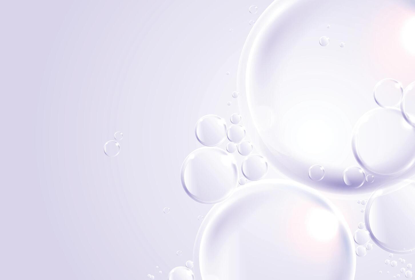 Bubbles on a light purple background vector