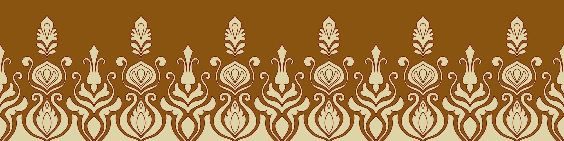 Carpet border, seamless fabric pattern, indigenous tribes, ethnic patterns vector
