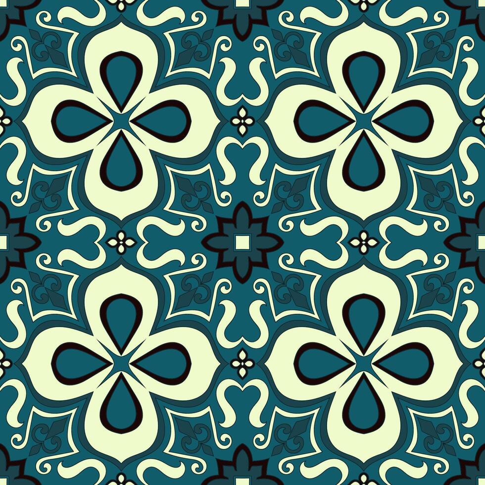 Green seamless floral pattern, wallpaper tablecloth vector