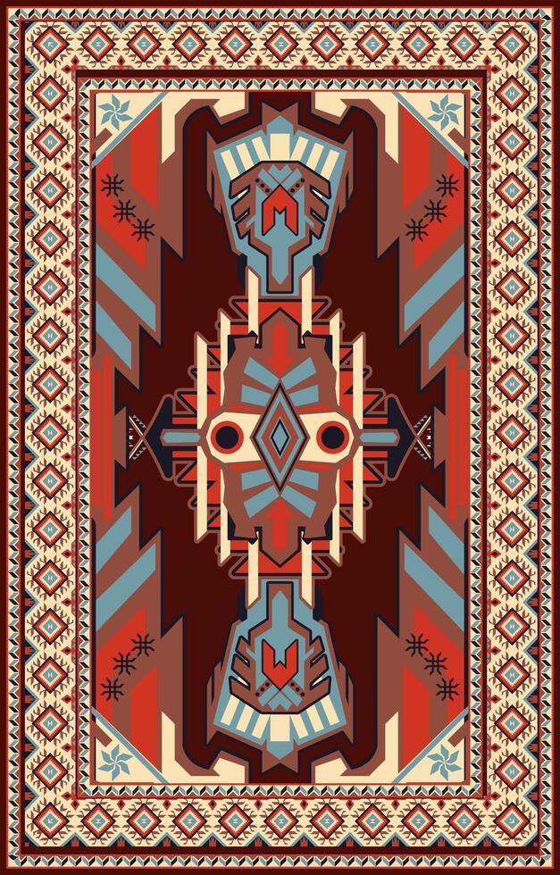 Colorful tribal pattern design vector