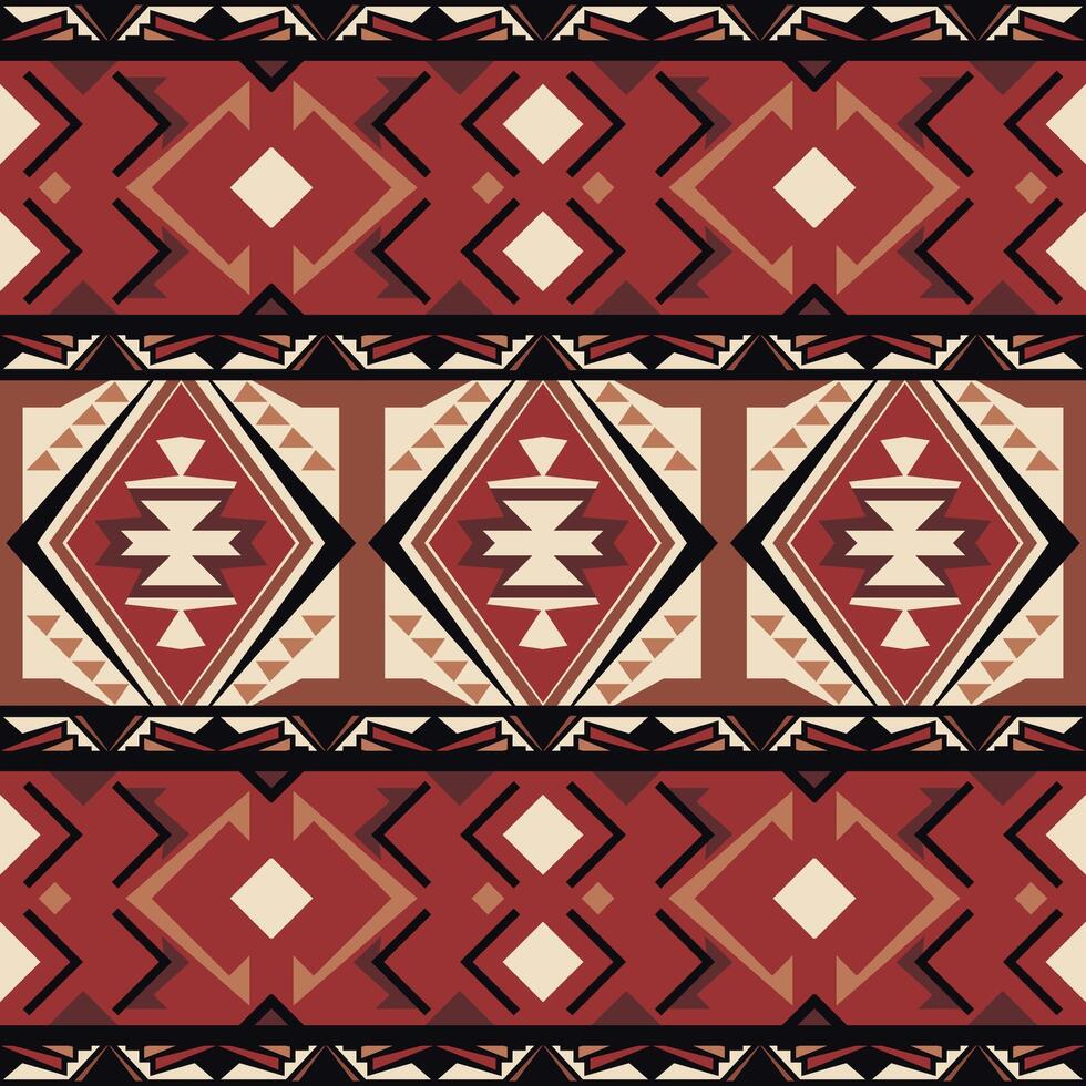 Aztec tribal patterns, native patterns, Navajo fabric borders, ethnic tribes vector