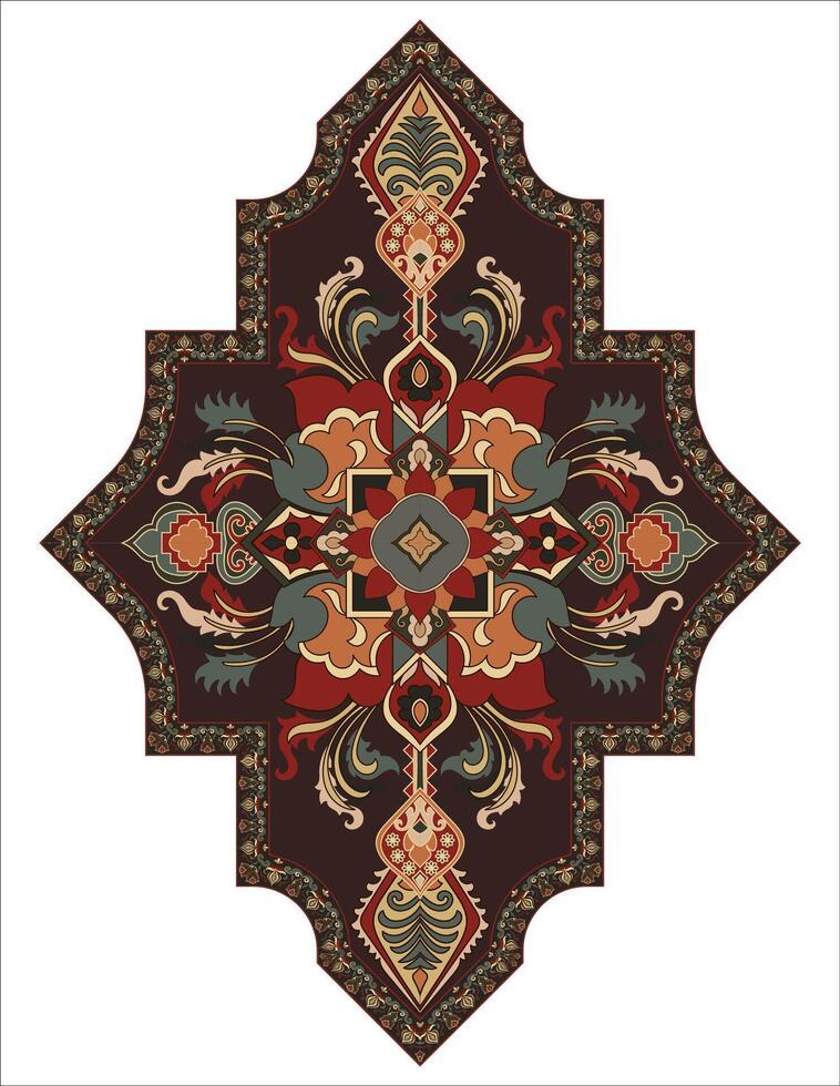 Floral pattern design in rich colors vector