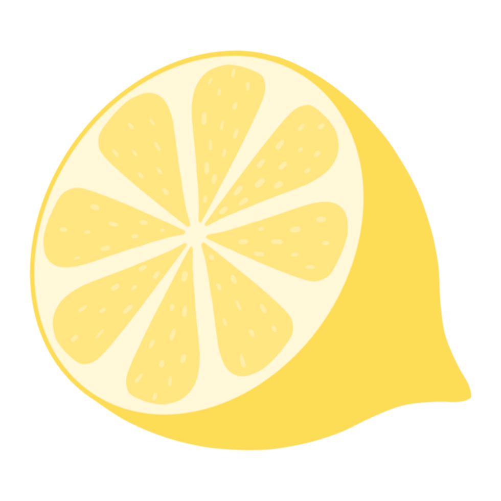 Lemon slice with transparent background png