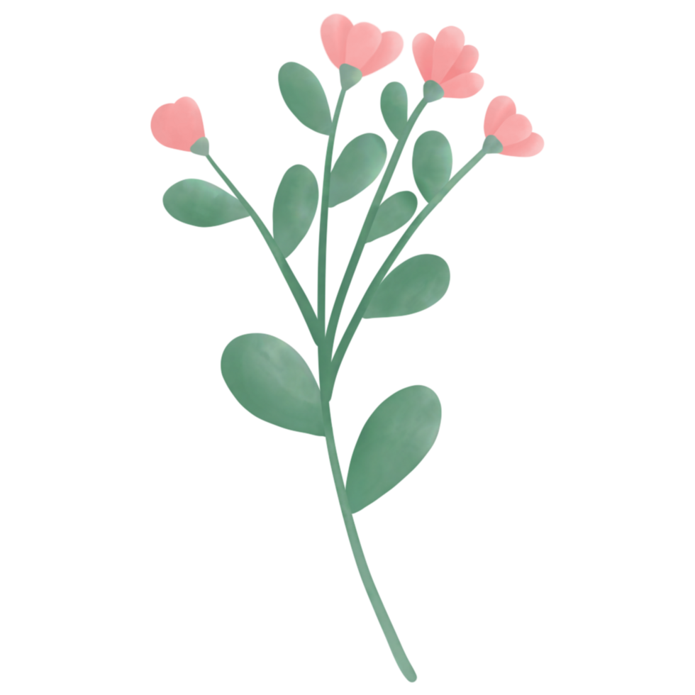 Flower watercolor clip art illustration png