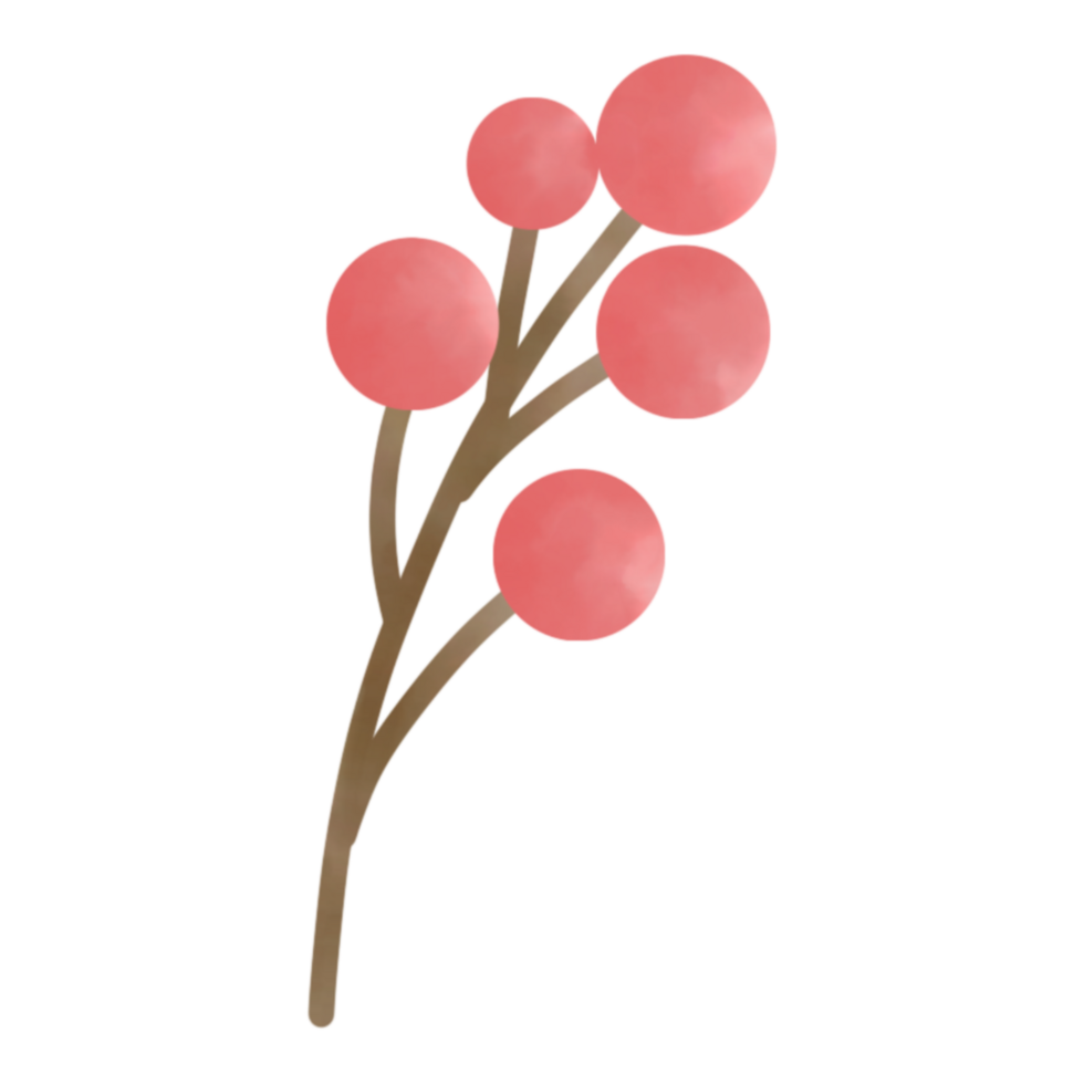 Red flower illustration clip art png