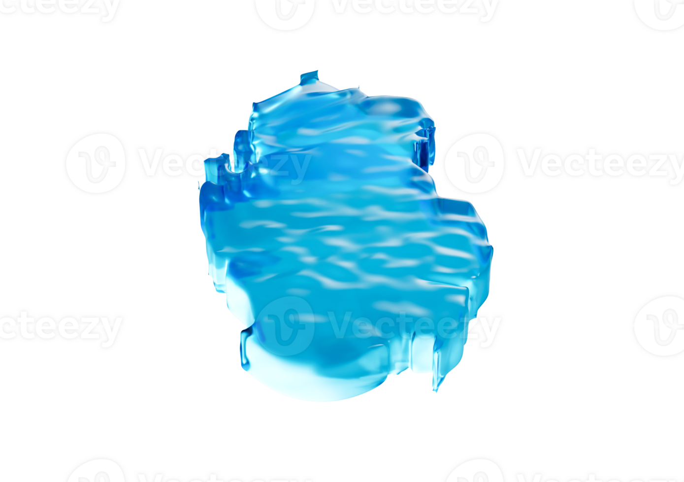 Water Ice Map Of Qatar Global Warming Melting Glacier In Deep Ocean Blue Water 3d png