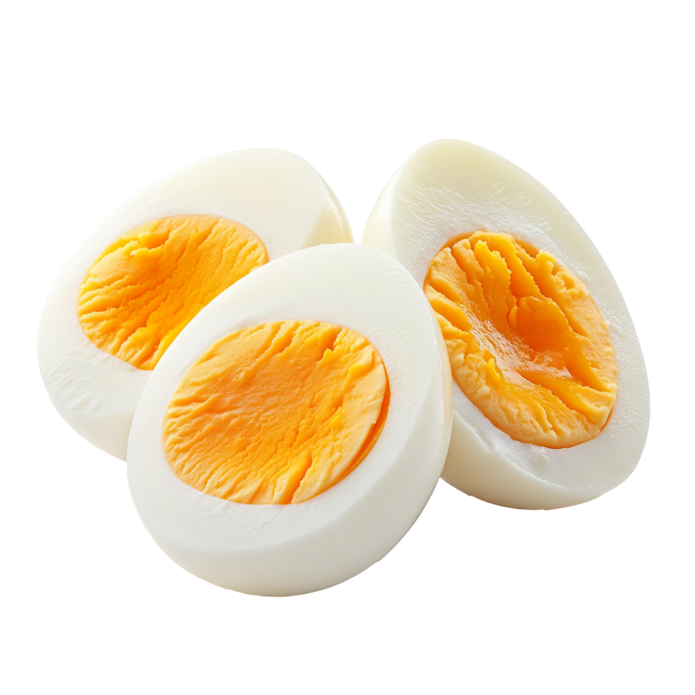 Sliced Boiled Eggs Closeup Isolated On Transparent Background png