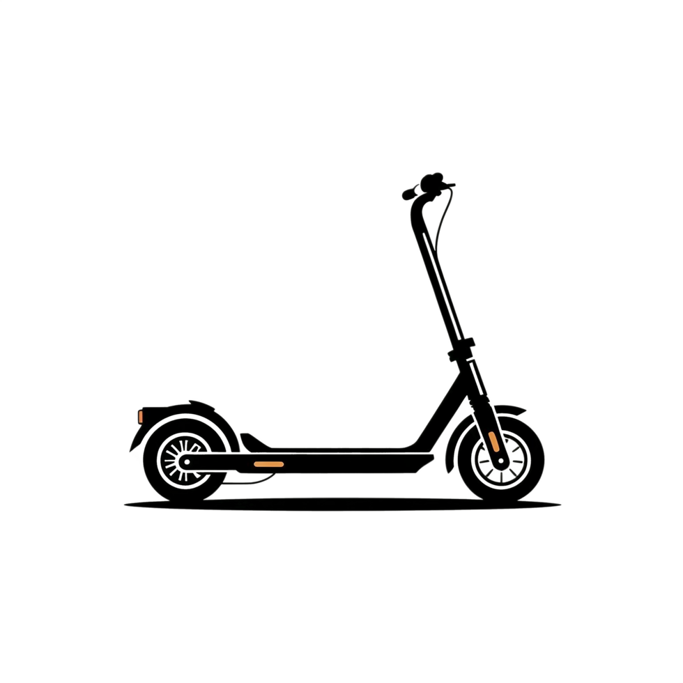 illustration of an electric scooter silhouette png