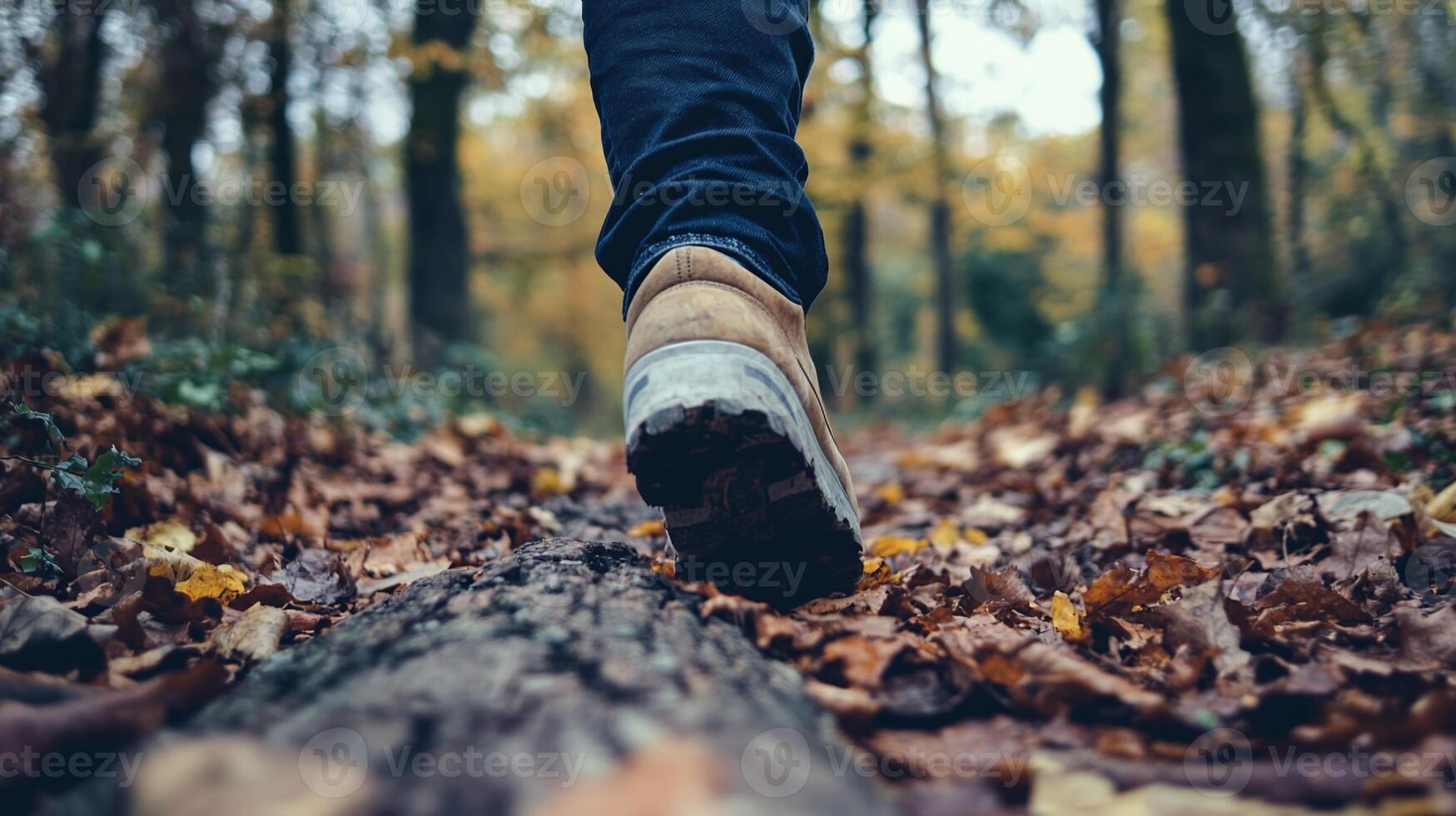 Exploring nature trails autumn forest outdoor adventure scenic landscape close-up view tranquility and reflection photo