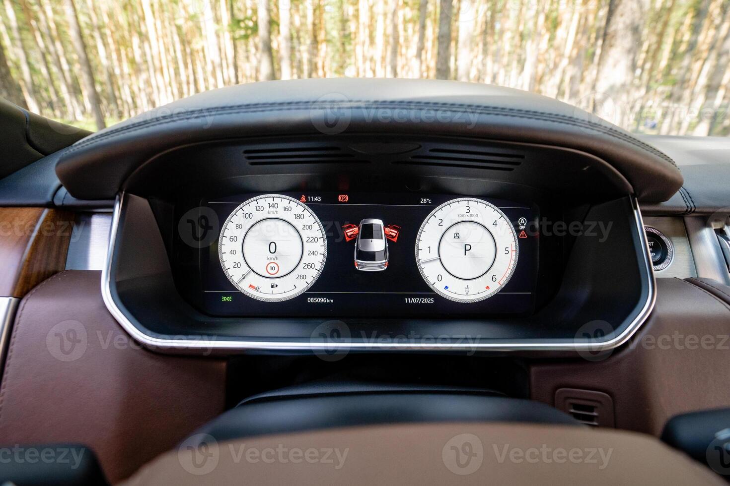 The luxury car dashboard boasts a sleek, modern design complemented by advanced features that enhance both its functionality and aesthetic appeal, providing an enjoyable driving experience photo