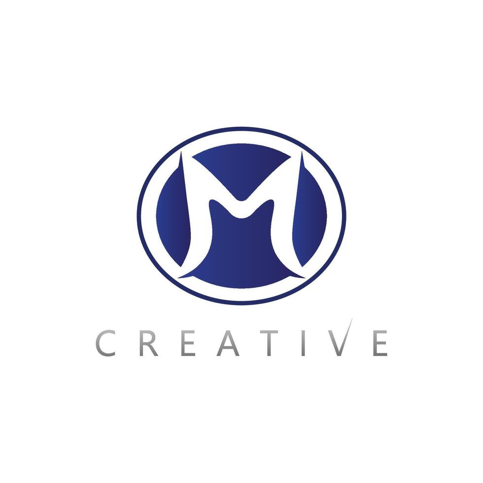 Geometric Letter M Logo for Modern Digital Brand and App Identity vector