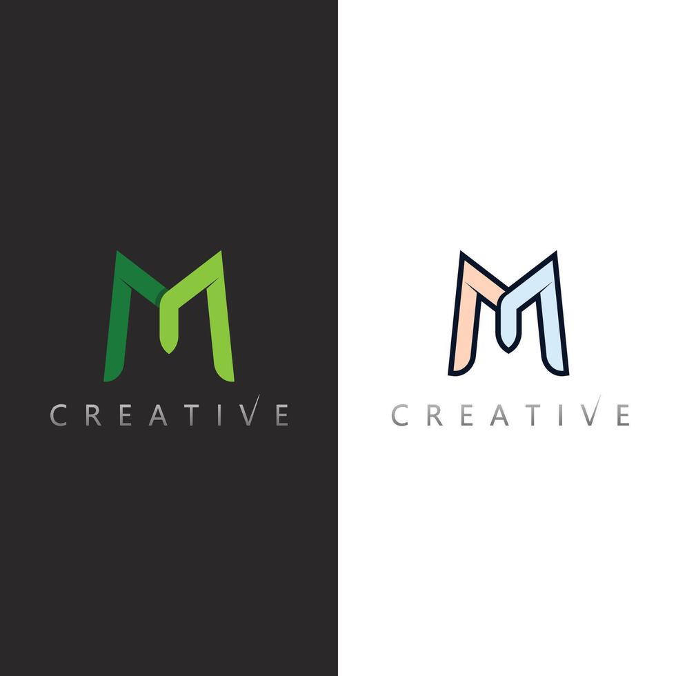 Modern M Letter Logo Design with Geometric Style for Branding and Identity vector