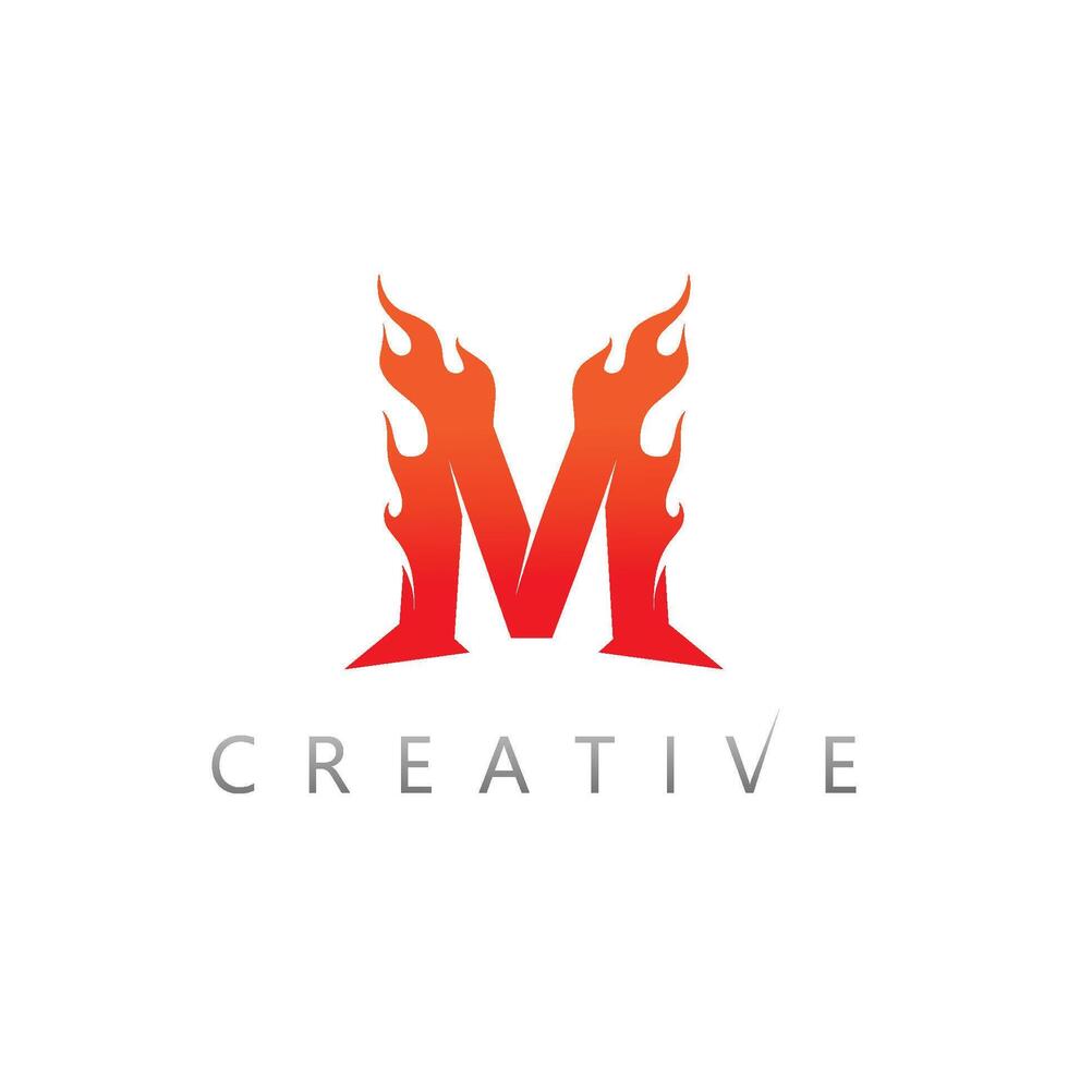 Simple Monogram M Logo with Clean Shape and Contemporary Visual Identity vector