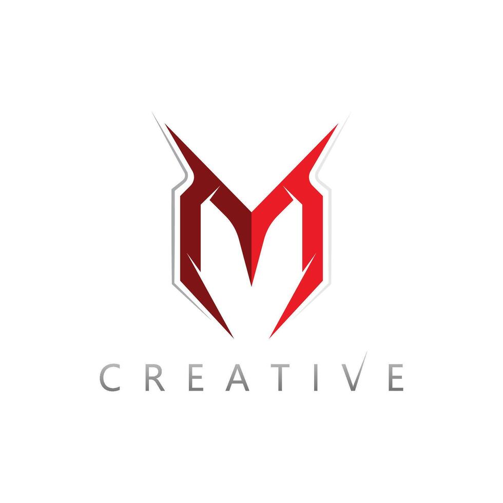 Creative Bold M Letter Logo for Tech Company and Web Application vector
