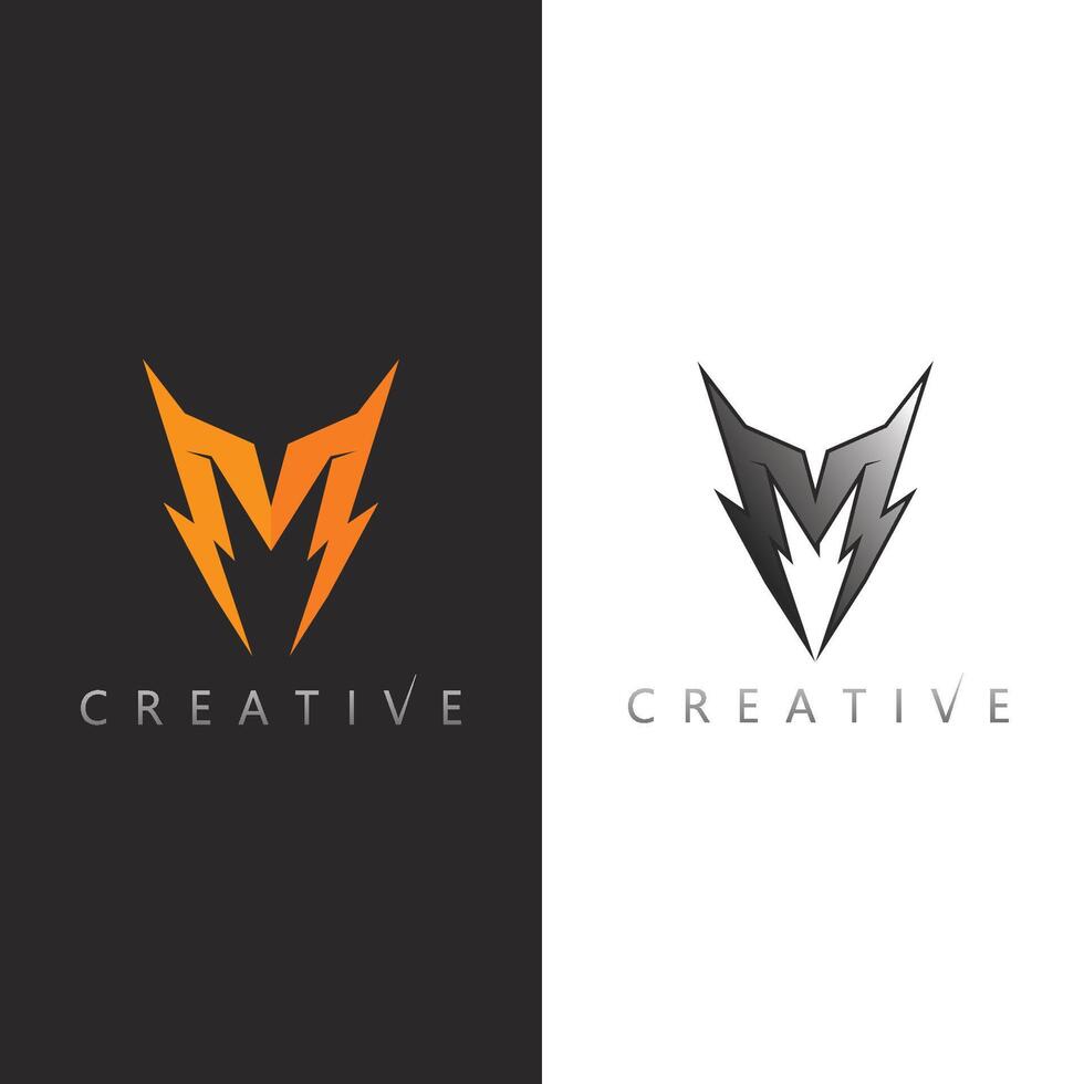 Minimalist M Letter Symbol Logo for Corporate Branding and Visual Identity vector
